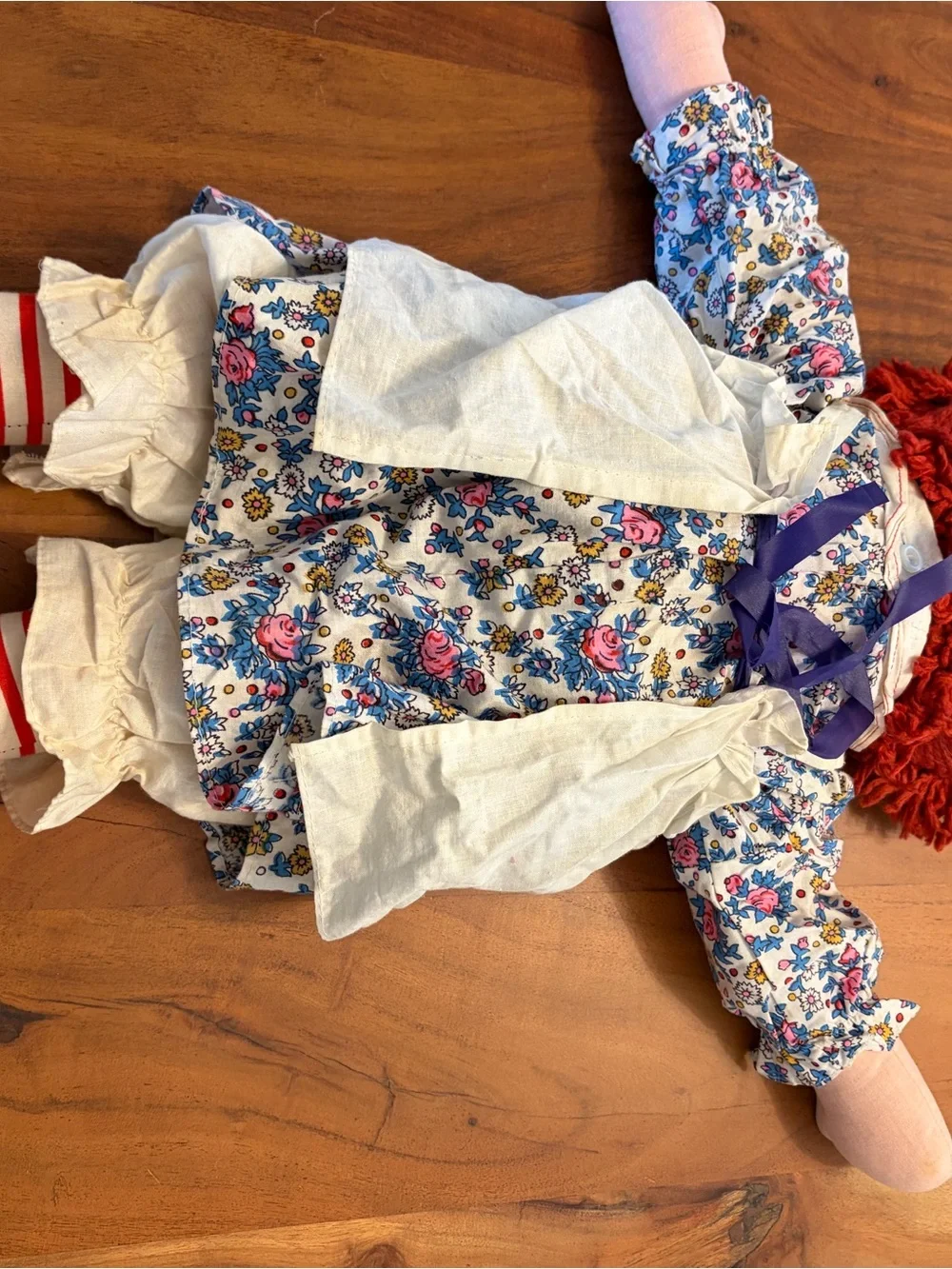 Raggedy Ann 32 inches with RARE pocket square 1960´s knickerbocker doll